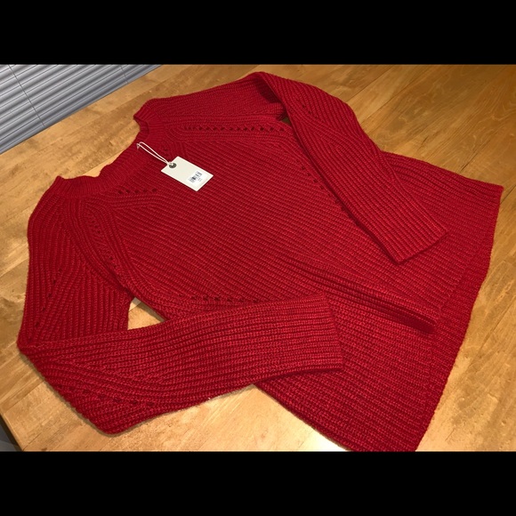 Lucky Brand Crew Neck Pointelle Sweater - Picture 3 of 8